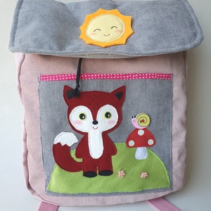 Kisrókás-gombás-napocskás hátizsák -AZONNAL VIHETŐ! - Meska.hu