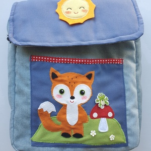 Kisrókás-gombás-napocskás hátizsák -AZONNAL VIHETŐ! - táska & tok - hátizsák - kishátizsák - Meska.hu