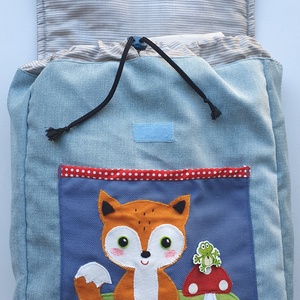 Kisrókás-gombás-napocskás hátizsák -AZONNAL VIHETŐ! - táska & tok - hátizsák - kishátizsák - Meska.hu