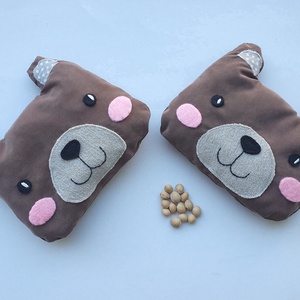 Maci buksi- meggymag párna - szépségápolás - egészségmegőrzési kellékek - meggymagpárna - Meska.hu