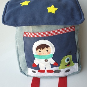 Űrhajós-űrlényes hátizsák -AZONNAL VIHETŐ! - táska & tok - hátizsák - kishátizsák - Meska.hu