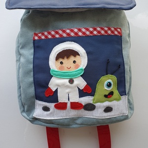 Űrhajós-űrlényes hátizsák -AZONNAL VIHETŐ!, Táska & Tok, Hátizsák, Kishátizsák, Varrás, MESKA