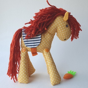 Fanta - cuki lovacska répával és levehető nyereggel AZONNAL VIHETŐ! - játék & sport - plüssállat & játékfigura - ló - Meska.hu