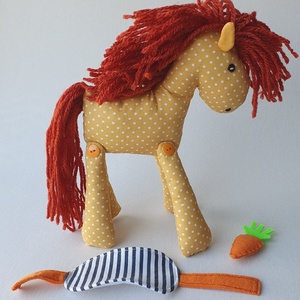 Fanta - cuki lovacska répával és levehető nyereggel AZONNAL VIHETŐ! - játék & sport - plüssállat & játékfigura - ló - Meska.hu