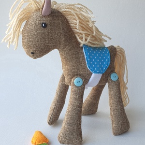 Szellő - cuki lovacska répával és levehető nyereggel AZONNAL VIHETŐ! - játék & sport - plüssállat & játékfigura - ló - Meska.hu