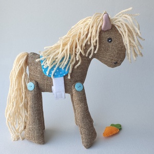 Szellő - cuki lovacska répával és levehető nyereggel AZONNAL VIHETŐ! - Meska.hu