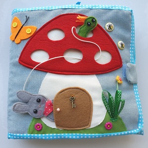 Gomba házikós okoskönyv- kreatív textilkönyv  AZONNAL VIHETŐ! - Meska.hu