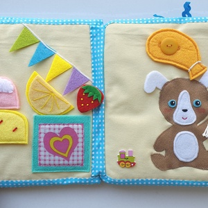 Gomba házikós okoskönyv- kreatív textilkönyv  AZONNAL VIHETŐ! - baba - mama - baba játékok - textilkönyv & babakönyv - Meska.hu