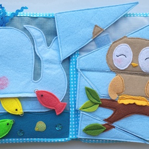 Gomba házikós okoskönyv- kreatív textilkönyv  AZONNAL VIHETŐ! - baba - mama - baba játékok - textilkönyv & babakönyv - Meska.hu