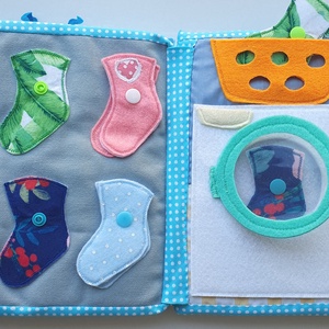 Gomba házikós okoskönyv- kreatív textilkönyv  AZONNAL VIHETŐ! - baba - mama - baba játékok - textilkönyv & babakönyv - Meska.hu