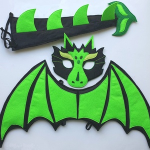 Sárkány farsangi jelmez szett (álarc+ farkinca+szárny) -AZONNAL VIHETŐ!!!! - otthon & életmód - dekoráció - halloween - halloweeni jelmez és kiegészítők - Meska.hu