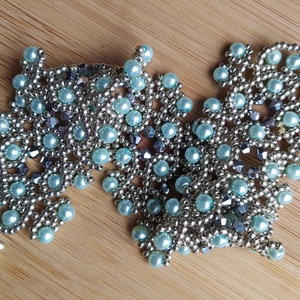 Kéktekla karkötő  - ékszer - karkötő - gyöngyös karkötő - Meska.hu