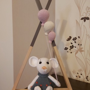 Amigurumi egérke, Otthon & Életmód, Babaszoba, gyerekszoba, Babaszoba dekoráció, Horgolás, MESKA