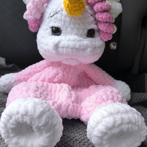 Unikornis alvó pajti, Baba - mama, Baba játékok, Szundikendő, alvóka, , 35 cm puha cukiság Alize velluto fonalból kèszült.Mosógèpben 30 fokon mosható., MESKA