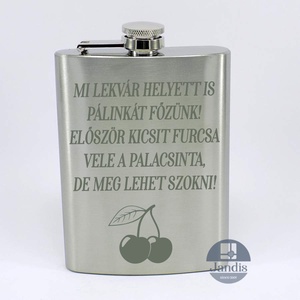 Flaska/fém flaska, Otthon & Életmód, Konyhafelszerelés, tálalás, Flaska, csatos üveg, Fotó, grafika, rajz, illusztráció, Gravírozás, pirográfia, MESKA