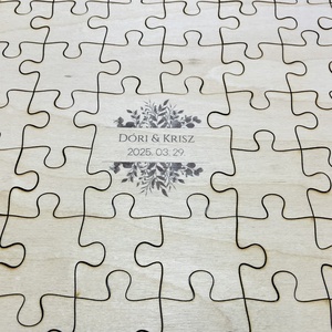 Esküvői vendégkönyv - alternatív - puzzle - esküvő - emlék & ajándék - vendégkönyv - Meska.hu