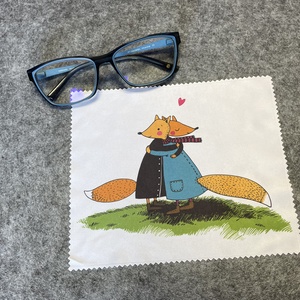 Optikai törlőkendő - Szemüvegtörlő kendő - Rókás ölelés, Táska & Tok, Pénztárca & Más tok, Szemüvegtok, Fotó, grafika, rajz, illusztráció, MESKA