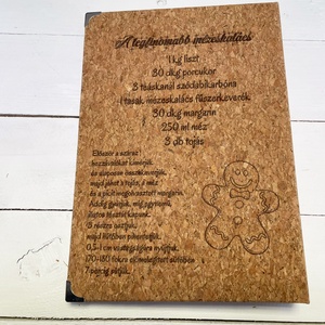 Parafa borítású receptfüzet  A5, gyűrűs, cserélhető lapokkal - otthon & életmód - konyhafelszerelés, tálalás - sütés, főzés - receptfüzet - Meska.hu