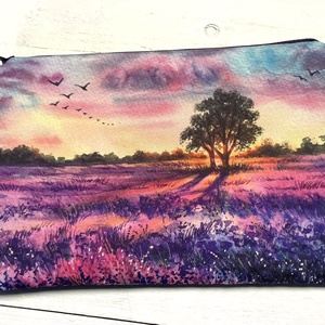 Levendulás táj - Provence - neszesszer, Táska & Tok, Neszesszer, Fotó, grafika, rajz, illusztráció, Varrás, MESKA