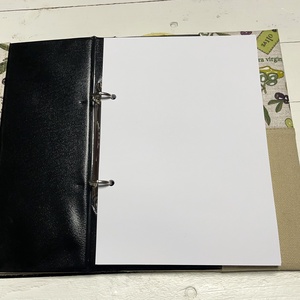 Receptes mappa  Anyukám receptjei, olívás vászonborítással - otthon & életmód - konyhafelszerelés, tálalás - sütés, főzés - receptfüzet - Meska.hu