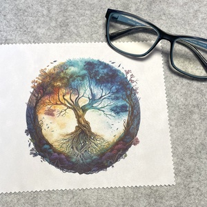 Optikai törlőkendő - Szemüvegtörlő  Életfa (mély tónusú minta) - Meska.hu