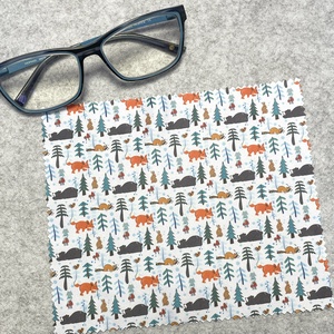 Optikai törlőkendő - Szemüvegtörlő  Erdei állatok, Táska & Tok, Pénztárca & Más tok, Szemüvegtok, Fotó, grafika, rajz, illusztráció, MESKA