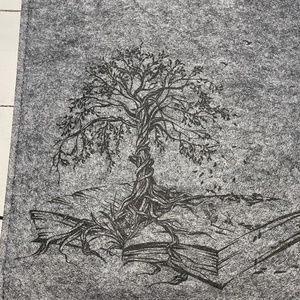 Filc könyvtok (fa motívummal) - könyv & zene - könyvtok - Meska.hu