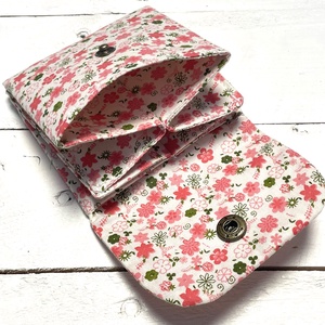 Kozmetikai tároló - mini - kis virágos -rózsaszín - táska & tok - neszesszer - Meska.hu