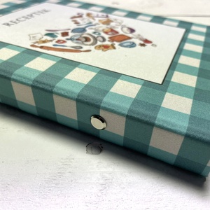 Kockás receptgyűjtő - Receptes könyv - Receptes mappa - otthon & életmód - konyhafelszerelés, tálalás - sütés, főzés - receptfüzet - Meska.hu