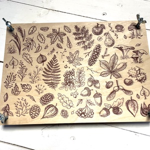 Virágprés/levélprés - őszi hangulatú mintával díszített, DIY (Csináld magad), Egységcsomag, Fotó, grafika, rajz, illusztráció, MESKA