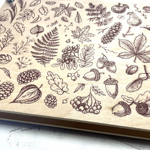 Virágprés/levélprés - őszi hangulatú mintával díszített - diy (csináld magad) - egységcsomag - Meska.hu