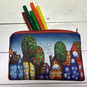 Házikós neszesszer - tolltartó - pipere - táska & tok - neszesszer - Meska.hu