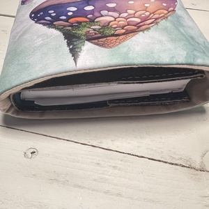 Gombamintás softshell könyvtok A5-ös könyvekhez, élénk színekkel - otthon & életmód - papír, írószer - jegyzetfüzet & napló - Meska.hu