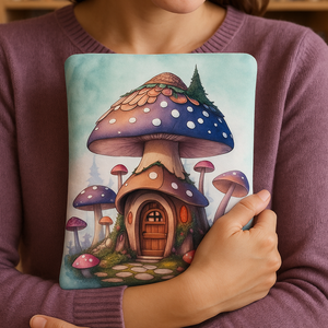 Gombamintás softshell könyvtok A5-ös könyvekhez, élénk színekkel - otthon & életmód - papír, írószer - jegyzetfüzet & napló - Meska.hu