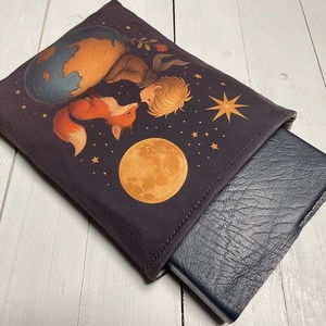 Kis herceges softshell könyvtok A5-ös könyvekhez, élénk színekkel - otthon & életmód - papír, írószer - jegyzetfüzet & napló - Meska.hu