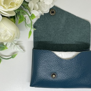 Valódi bőr zsebkendőtartó - kobaltkék - otthon & életmód - tárolás & rendszerezés - zsebkendőtartó - Meska.hu