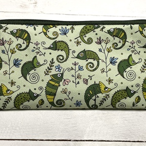 Kaméleonos tolltartó - pipere - neszesszer, Otthon & Életmód, Papír, írószer, Tolltartó & Ceruzatekercs, Fotó, grafika, rajz, illusztráció, Varrás, MESKA