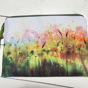 Vadvirág mintás neszesszer - akvarell hatású - neszesszer - pipere - Meska.hu