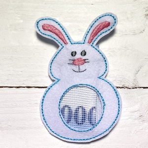 Húsvéti hímzett nyuszi ajándék � cukorka vagy pénztartó - otthon & életmód - dekoráció - húsvéti asztaldíszek - Meska.hu