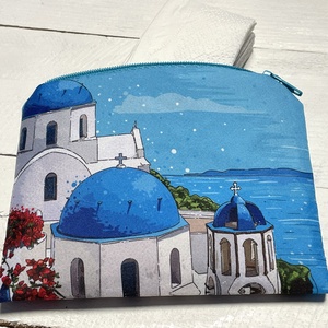 Santorini mintás kozmetikai szett � neszesszer és zsepitartó - táska & tok - neszesszer - Meska.hu