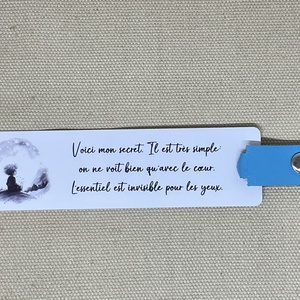 Motivációs fém könyvjelző - valódi bőr díszítéssel - A kis herceg, Könyv & Zene, Könyvjelző, Fotó, grafika, rajz, illusztráció, MESKA