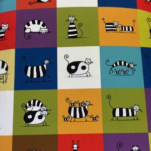 Macskás könyvtok softshell anyagból � színes mintával - könyv & zene - könyvtok - Meska.hu