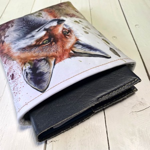 Rókás könyvtok softshell anyagból - egyedi nyomtatású - könyv & zene - könyvtok - Meska.hu