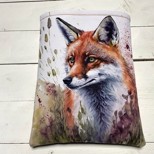 Rókás könyvtok softshell anyagból - egyedi nyomtatású - Meska.hu