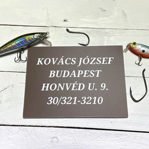 Csónak névtábla horgászoknak � csónak tábla - kültéri, egyedi felirattal - otthon & életmód - ház & kert - névtábla - Meska.hu