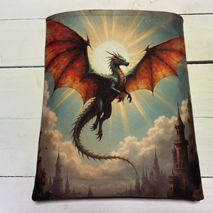 Sárkányos könyvtok - könyvtartó, Könyv & Zene, Könyvtok, Fotó, grafika, rajz, illusztráció, Varrás, MESKA