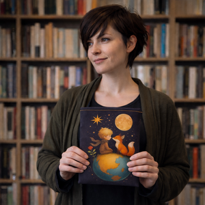 Kis herceg mintás könyvtok � 21�25 cm - könyv & zene - könyvtok - Meska.hu