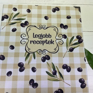 Receptes könyv - receptes mappa - olívabogyós - a családi recepteknek - otthon & életmód - konyhafelszerelés, tálalás - sütés, főzés - receptfüzet - Meska.hu