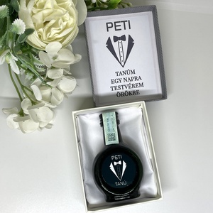 Mini Unicum - személyre szabva - tanúfelkérő ajándék díszdobozban - Meska.hu