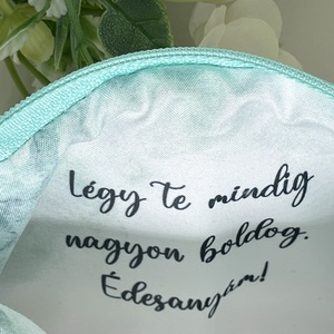 Anyák napi neszesszer - egyedi felirattal - zöld - táska & tok - neszesszer - Meska.hu